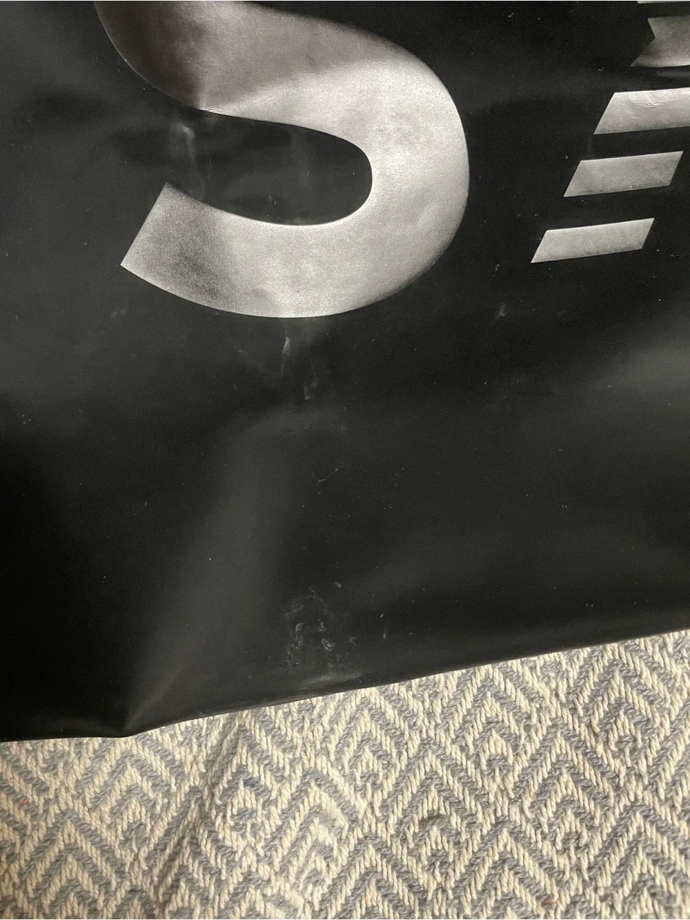 Victoria's Secret Black Tote with Silver VSX Logo